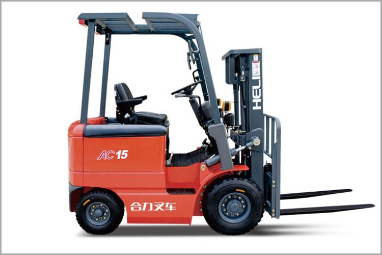 四支點 H系列1-1.5噸窄車身蓄電池平衡重式叉車，無廢氣污染